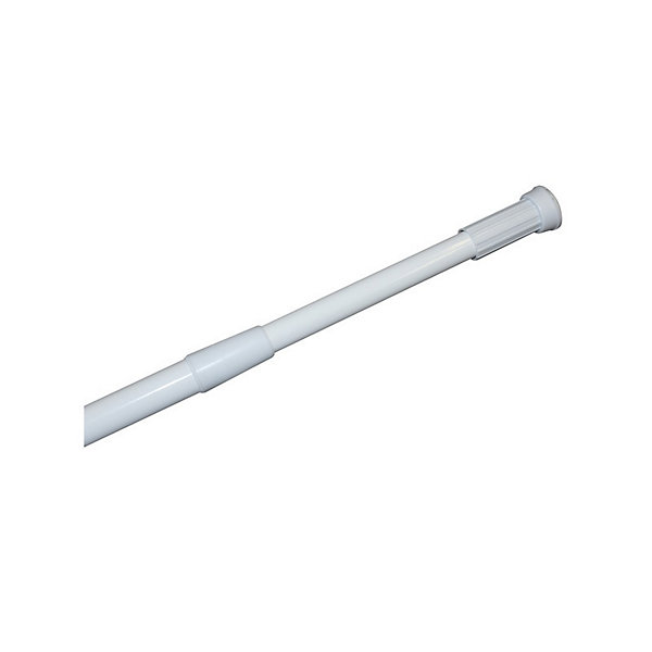 Barre tringle pour rideau de douche ou baignoire extensible Blanche 110200cm MSV