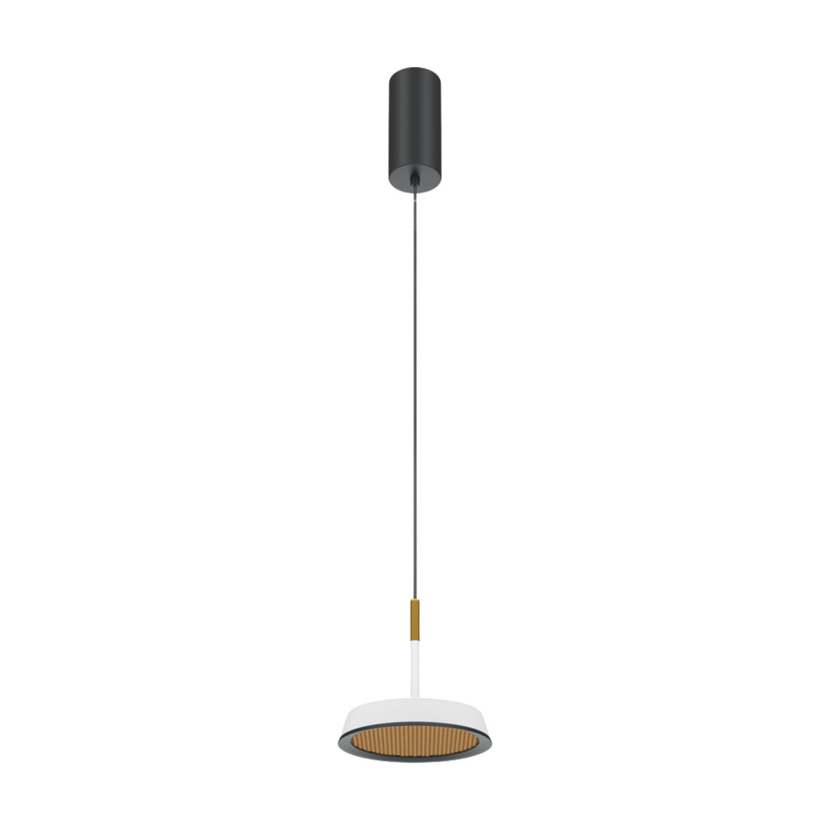 Lampa wisząca El biało-czarna-złota LED 1x12W Ciepła biel 800lm Maytoni