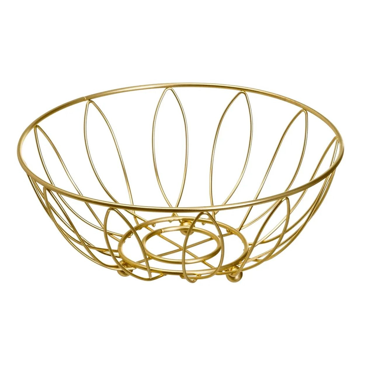 Patera metalowa złota 26x11 cm okrągła