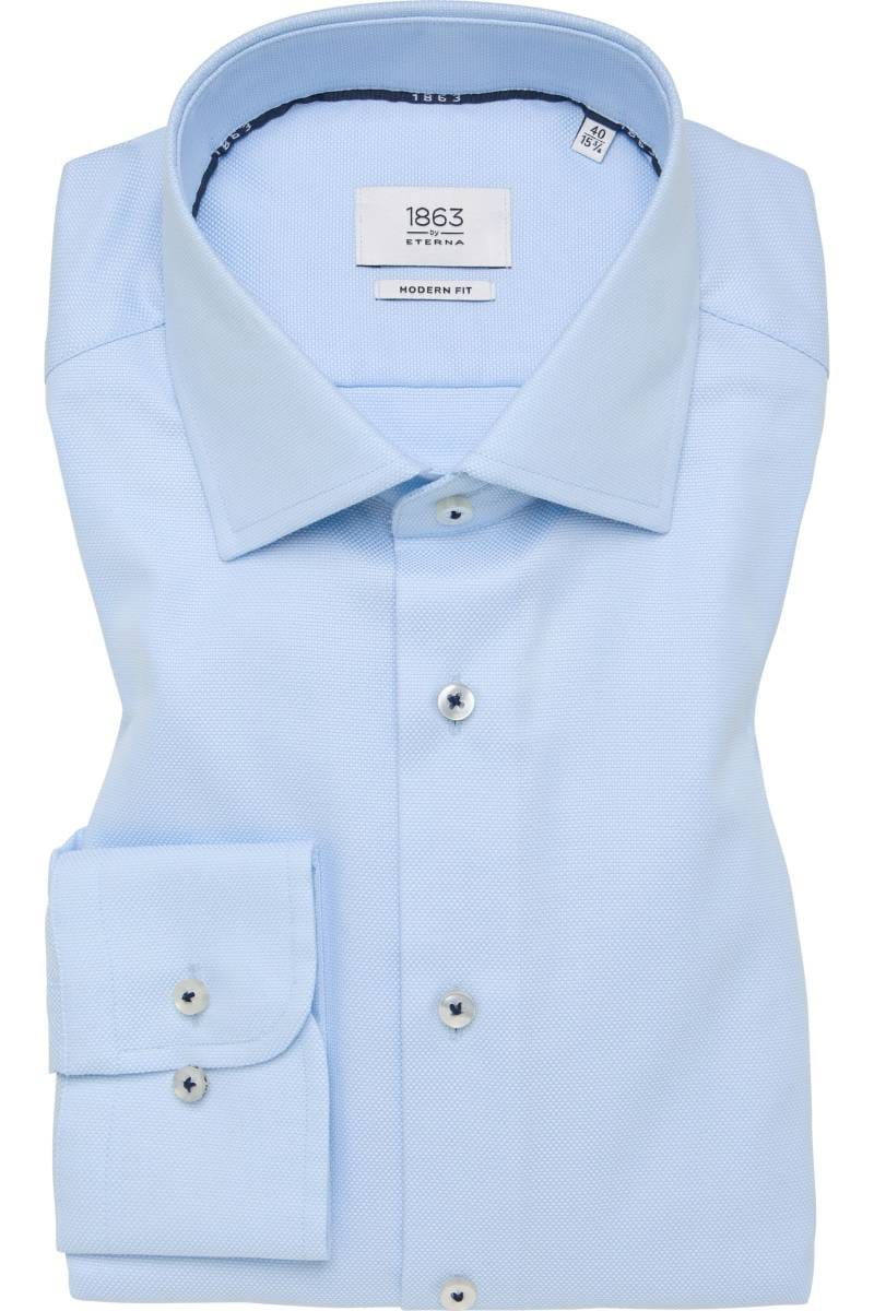 ETERNA 1863 Modern Fit Hemd hellblau, Strukturiert
