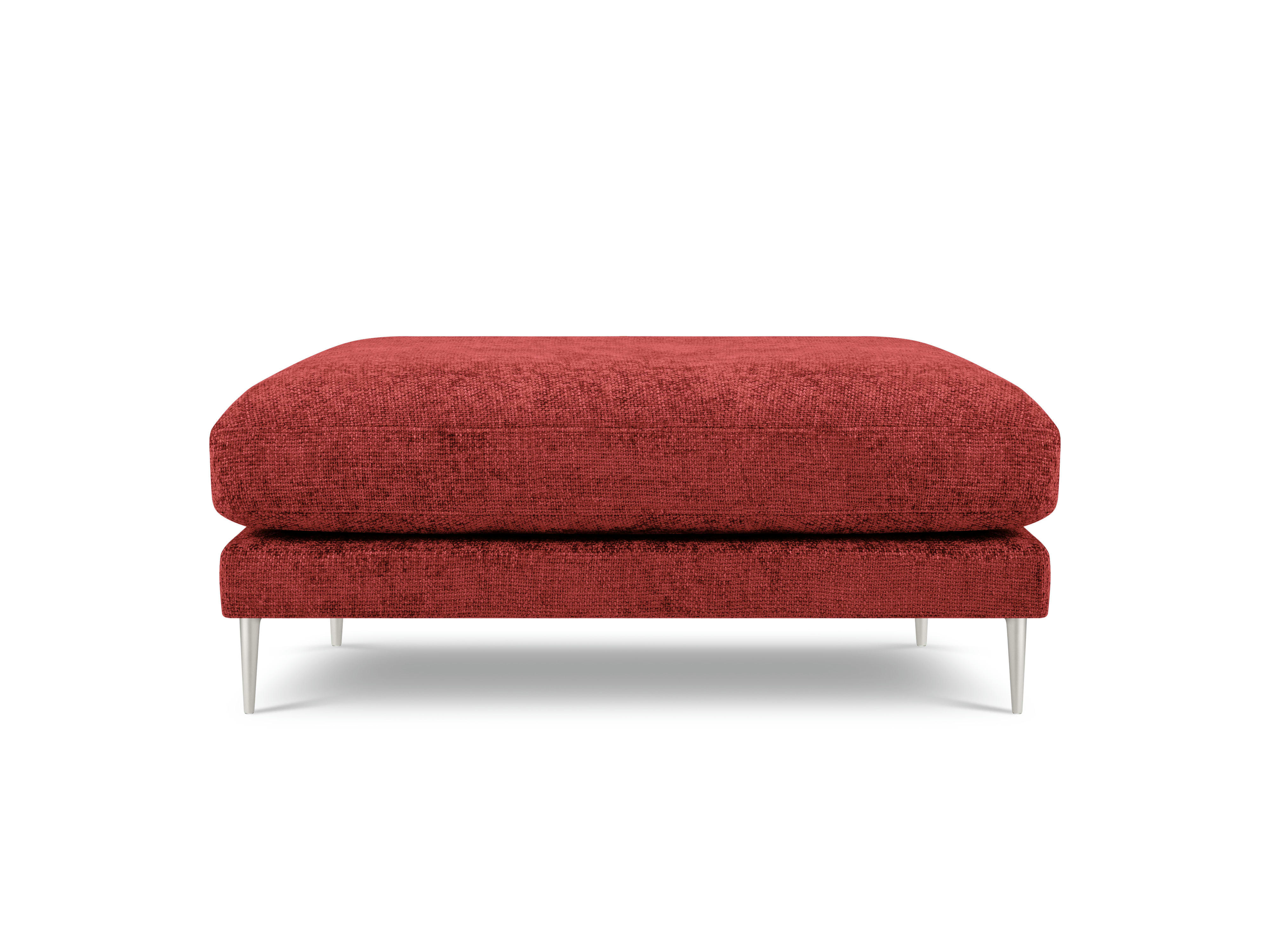 JOG - Pouf en tissu structuré rouge