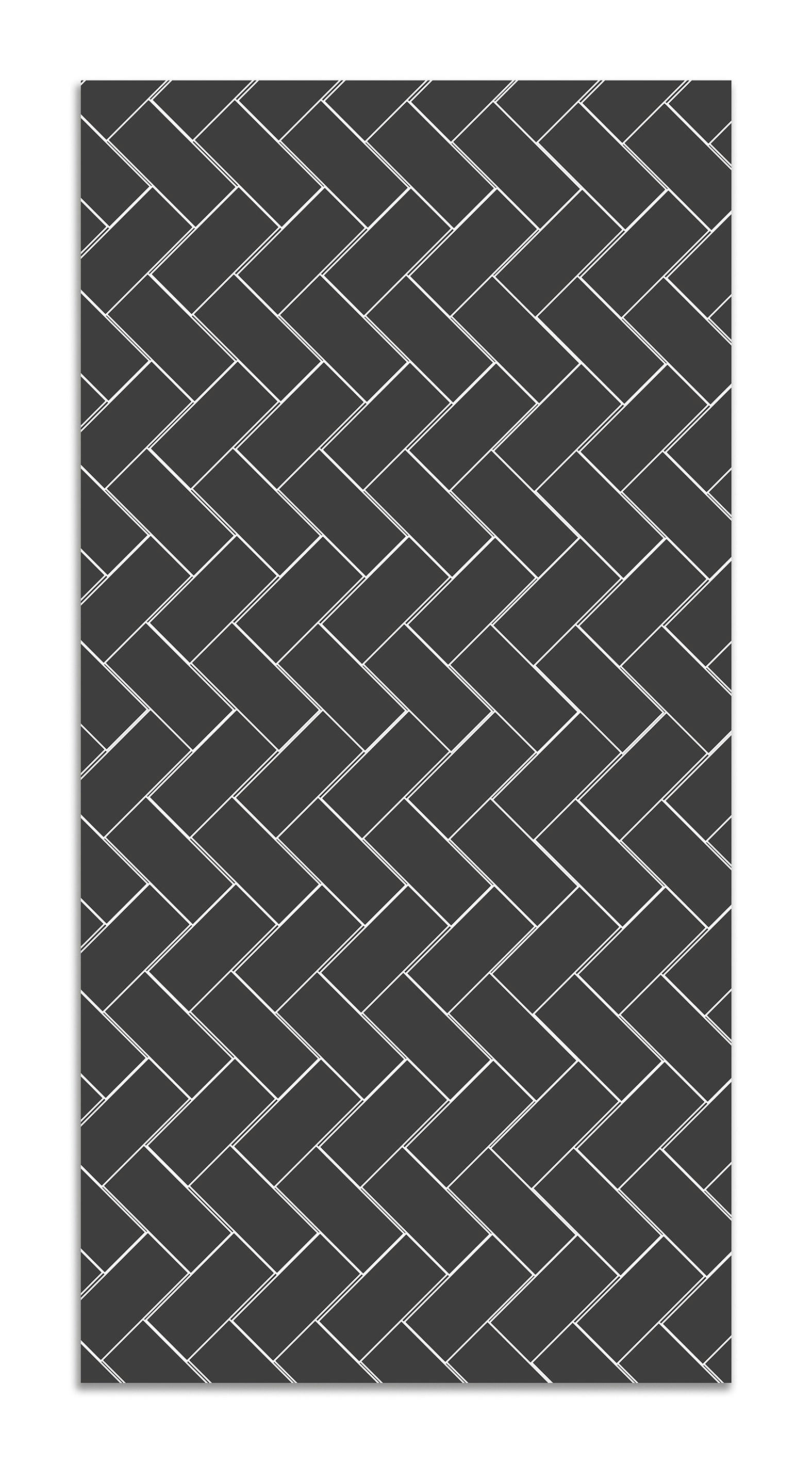 ALFOMBRAS MINIMALISTAS 2 - Tapis vinyle mosaïque de brique grise 80x300cm