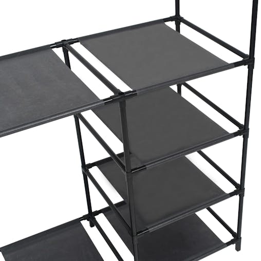 NNEVL Clothes Rack Steel and Non-woven Fabric 87x44x158 cm Black