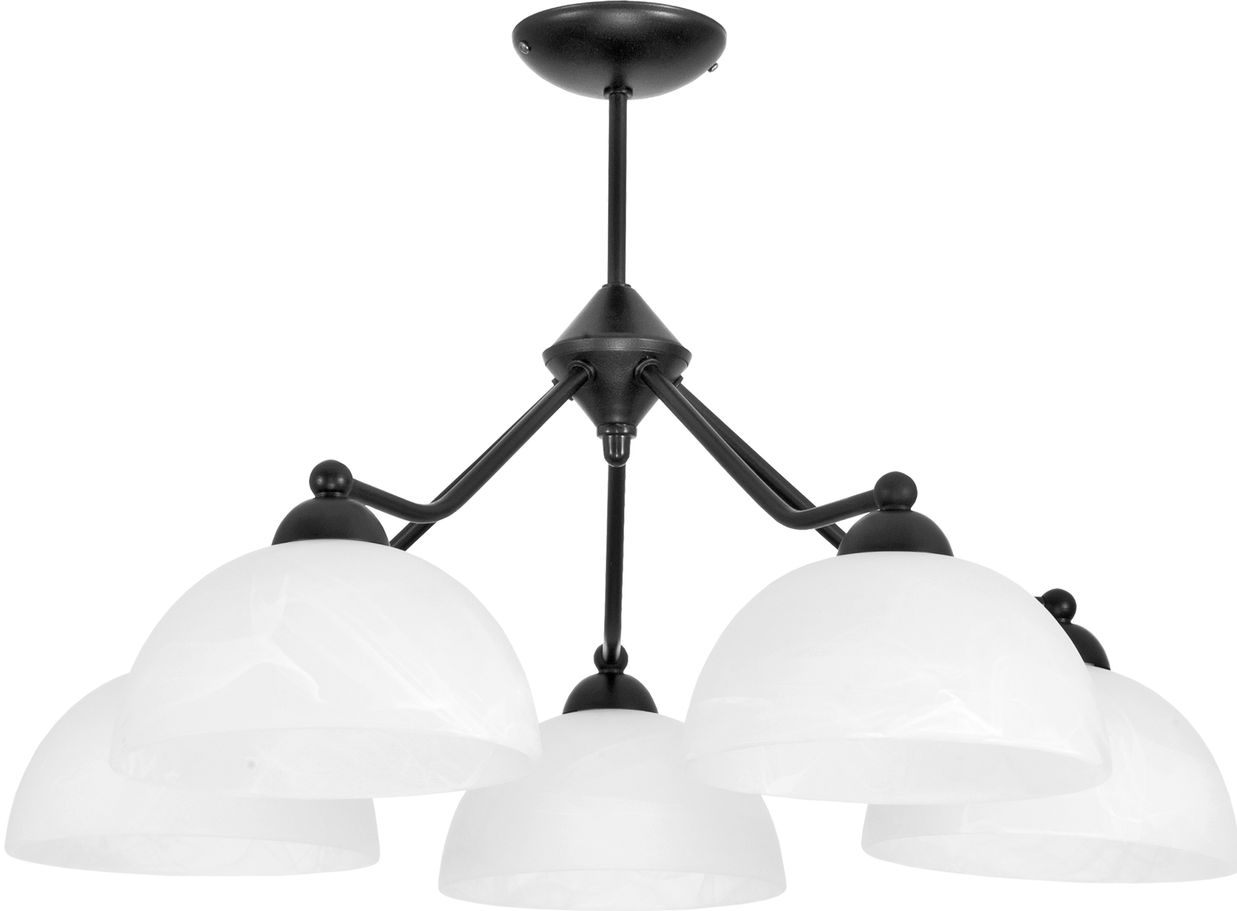 Lampa sufitowa czarna metal EDYLIT 5xE27 IVO NEGRO 12-360