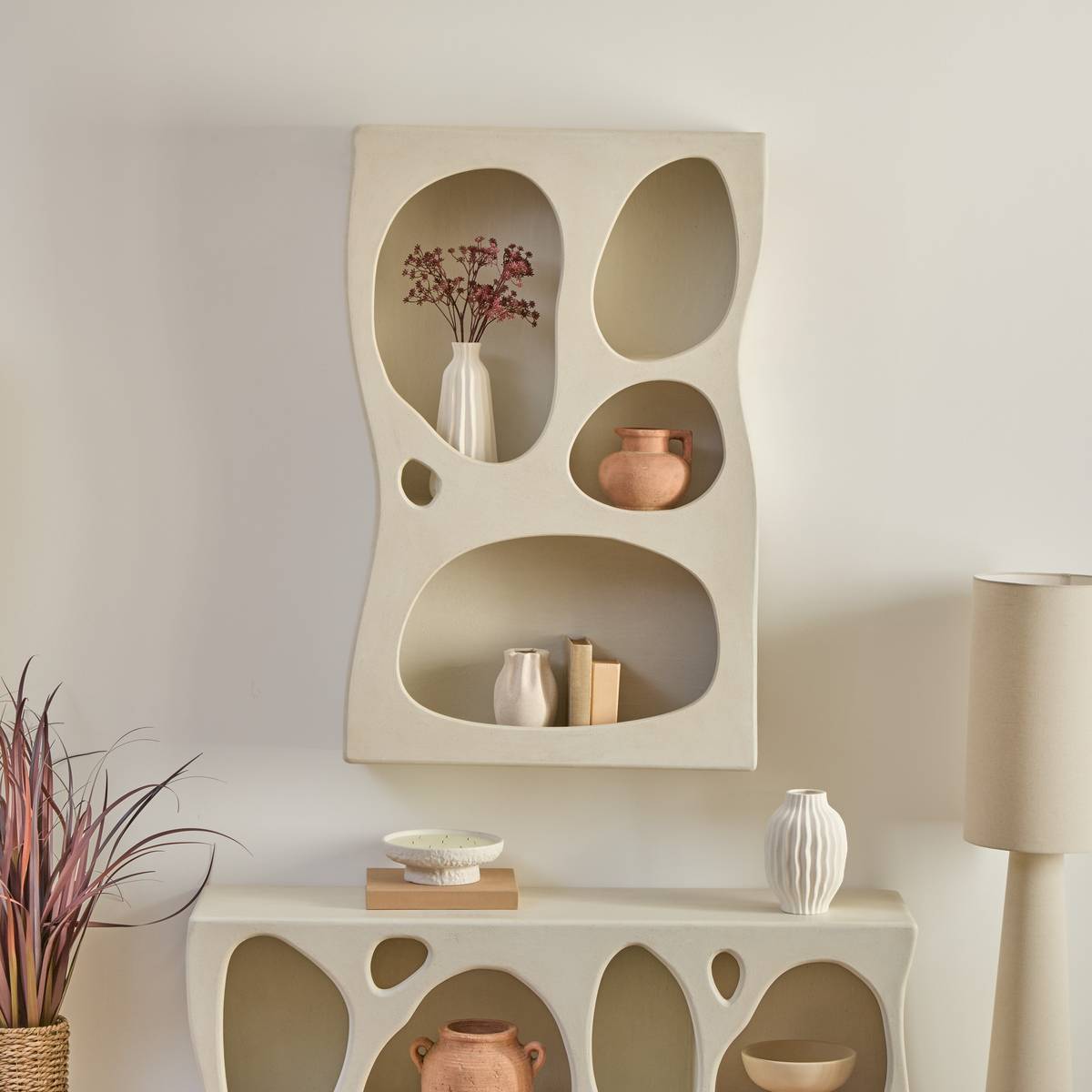 Wall Shelf "Chesni" White, 122x80 cm