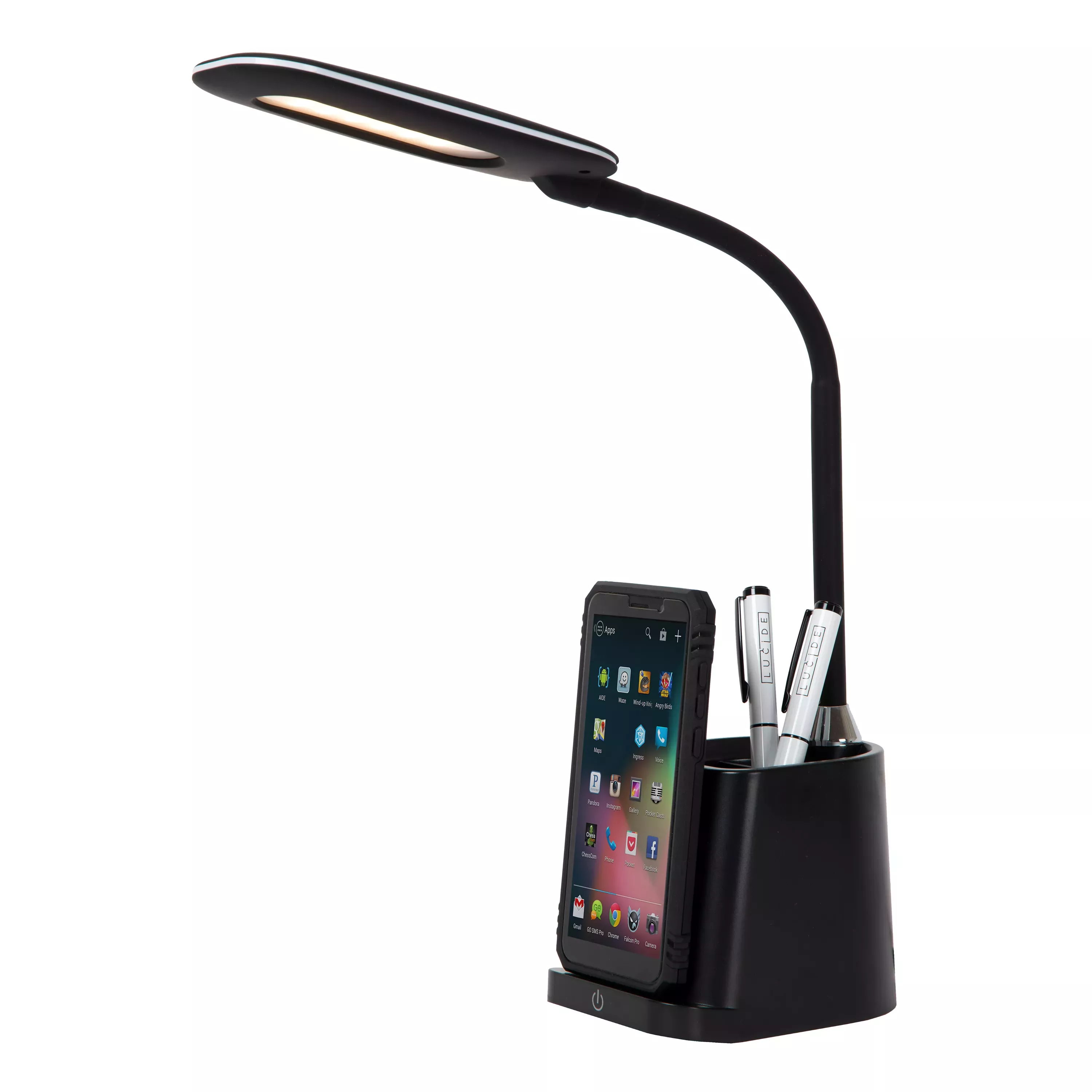 Lampka biurkowa z ładowarką Penny czarna LED 4.7W wys:34cm Lucide