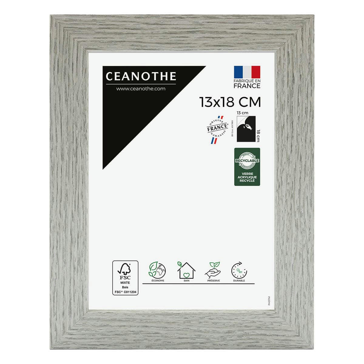 AUSTRALE - Cadre photo 13x18 cm bois reconstitué fsc