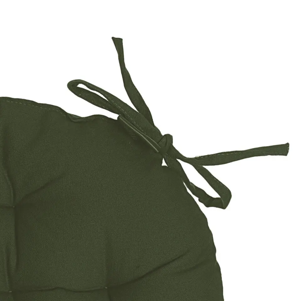 Atmosphera Stoelkussen - olijfgroen - katoen - 38 x 6.5 cm