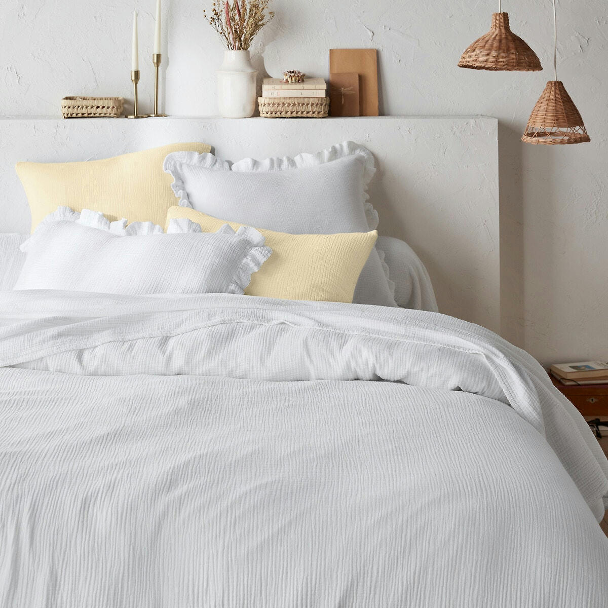 Housse de couette unie en gaze de coton, Kumla