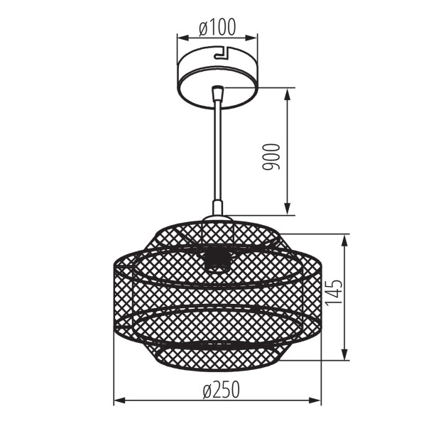 Lampa wisząca LightLogic LL KASS XXL C E14 66187 E14 czarna duża metalowa