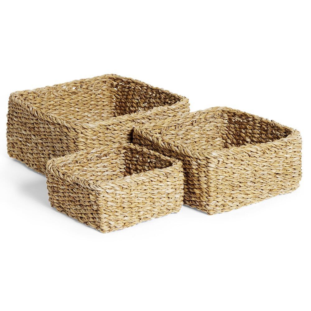 Panière osier carrée grand modèle 26x26xH12cm