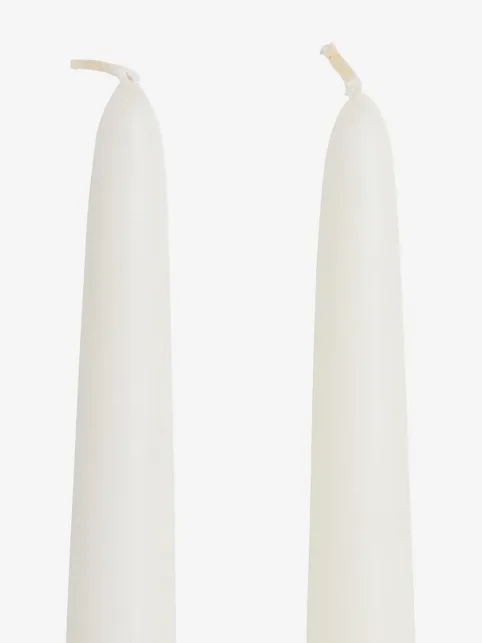 Kronelys DINES H28cm hvid 4stk/pk