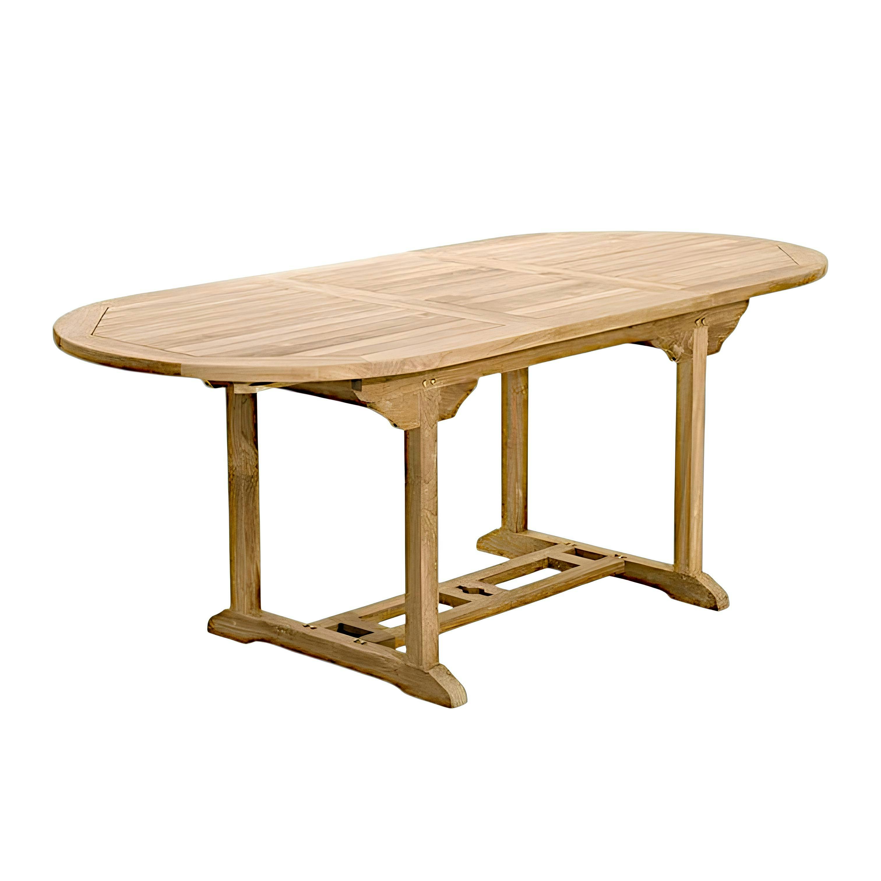 Table de jardin en Teck ovale extensible 150/200X90cm SUMMER