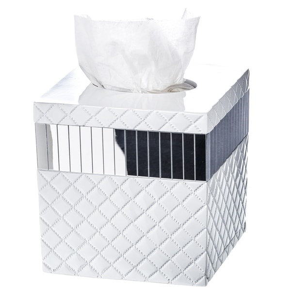 Quilted Mirror Tissue Box Cover Square