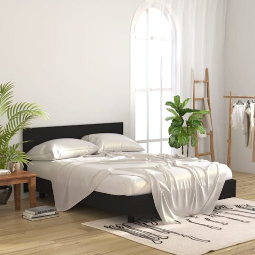 NNEVL Bed Headboard Black 160x1.5x80 cm Engineered Wood