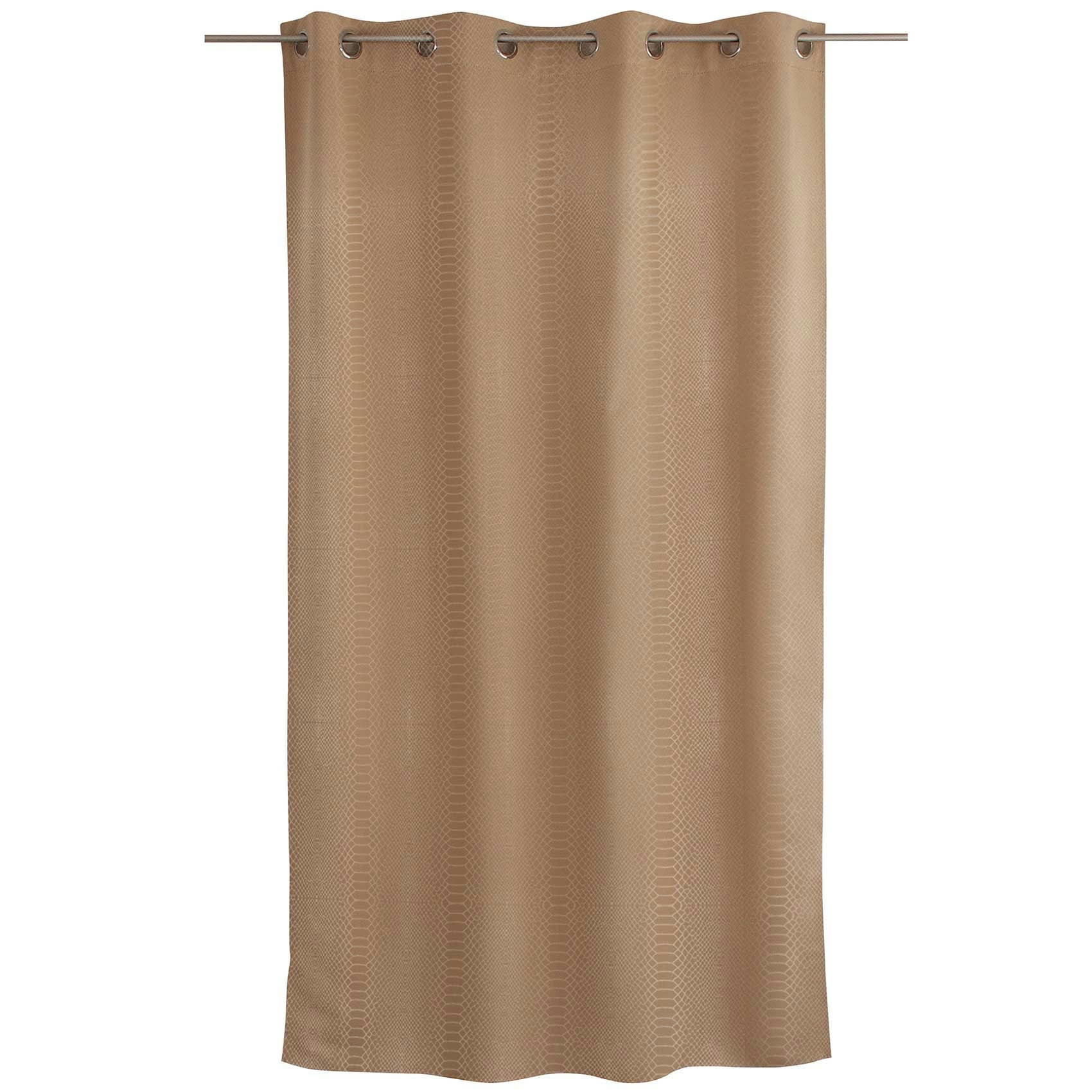 - Rideau occultant imprimé peau de serpent polyester naturel 140x240 cm