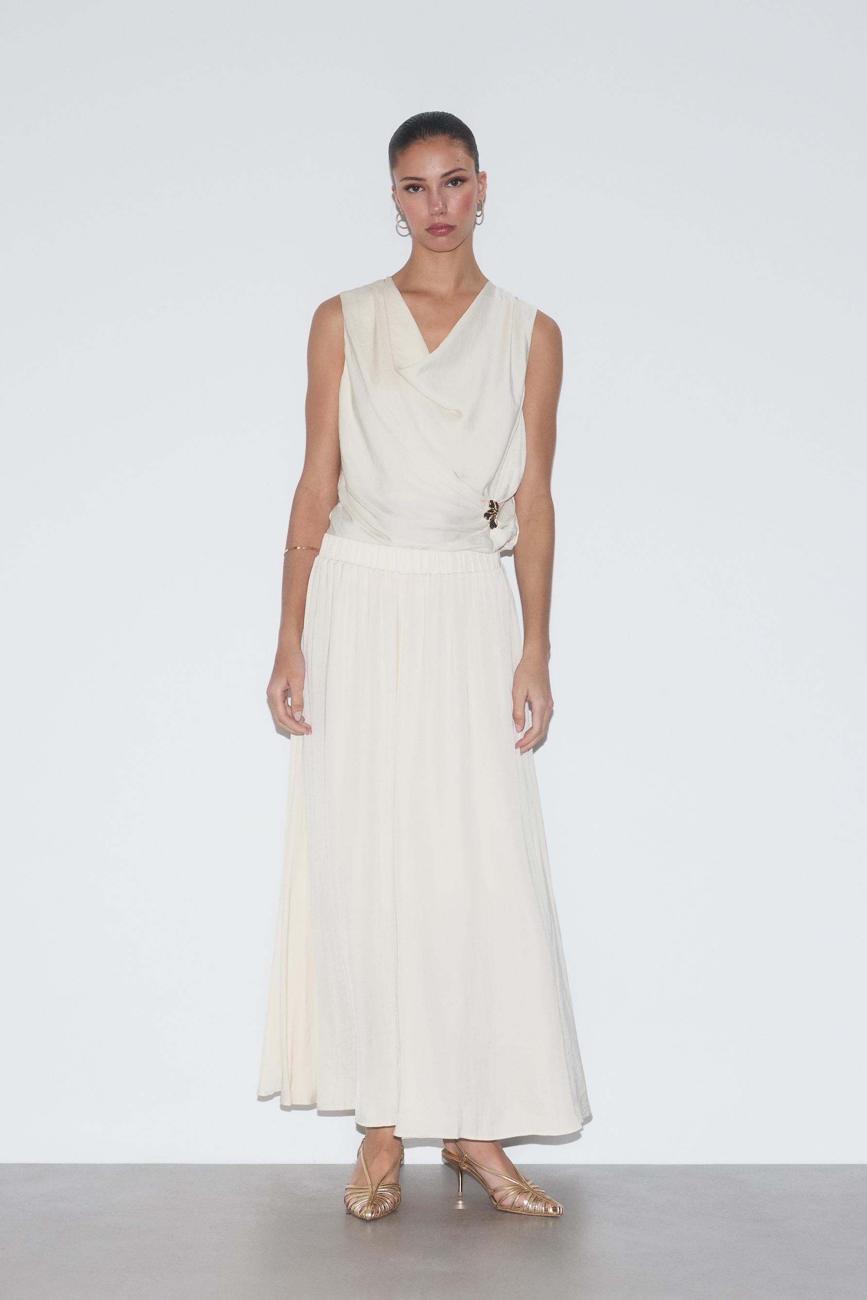 Falda midi textura