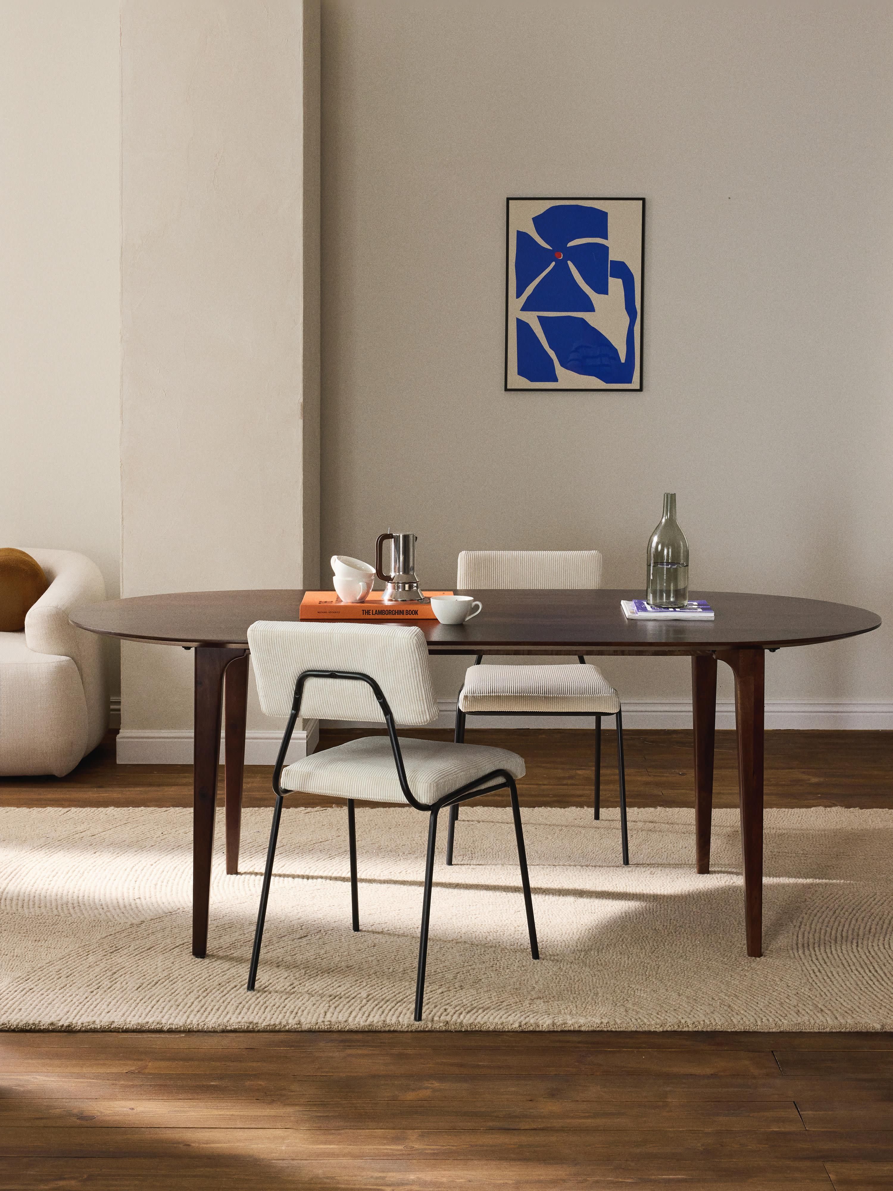 Ovaler Esstisch Archie aus Mangoholz, 200 x 100 cm