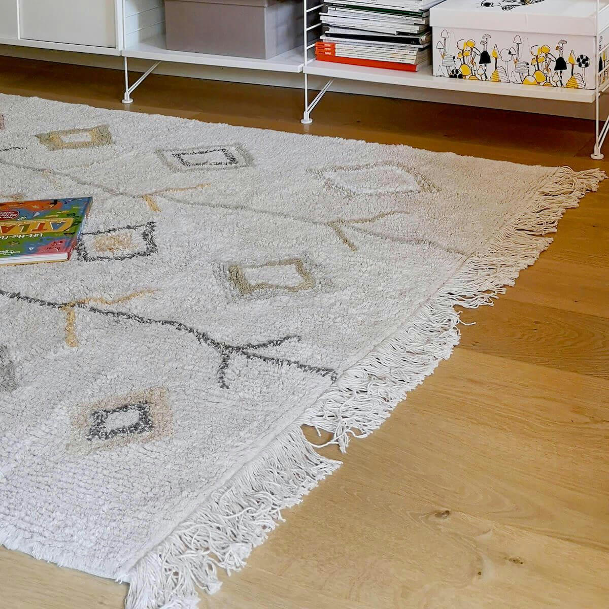 KAAROL - Tapis coton lavable terre 170x240cm