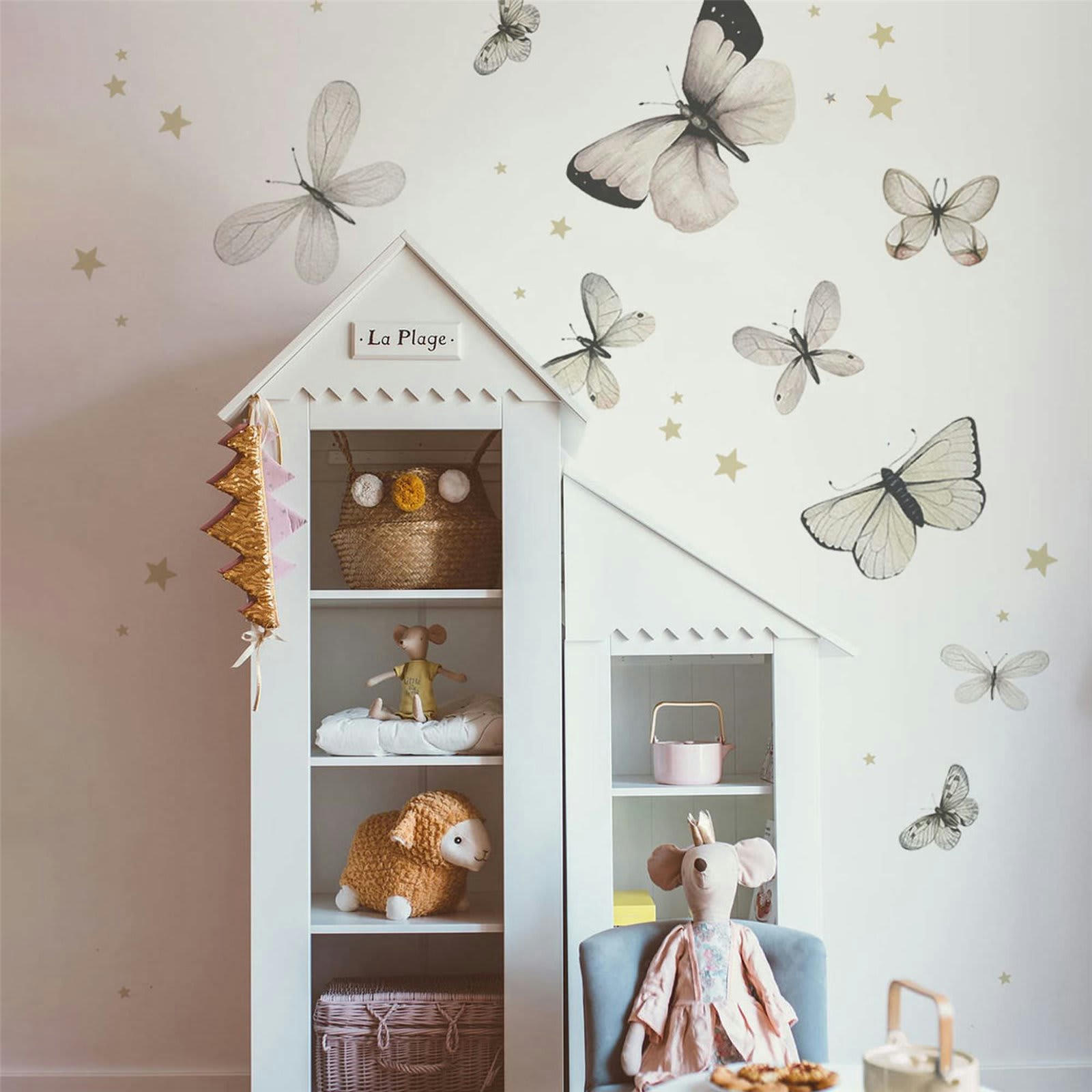 KIDS - Sticker mural Tissu Beige