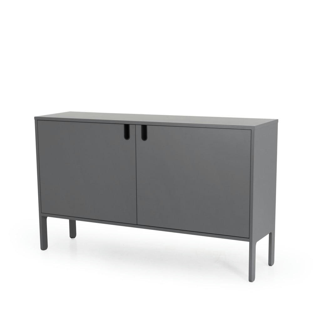 UNO - Buffet en bois 2 portes L148cm gris anthracite