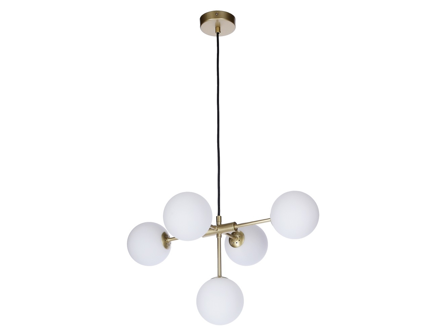 Lampa wisząca Mati 5-punktowa metalowa złota
