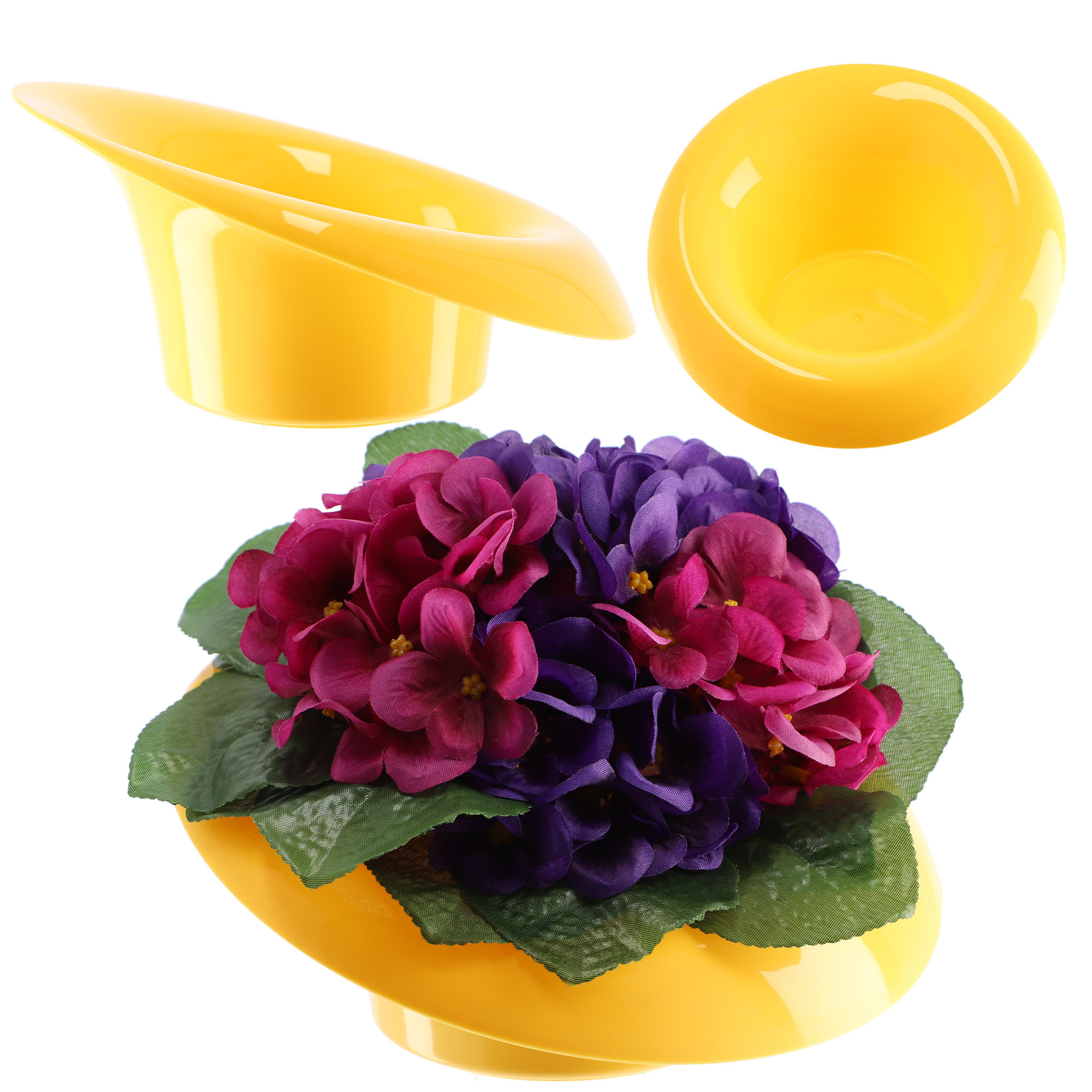 Doniczka Osłonka Ikebana Kompozycja Żółta 9 cm