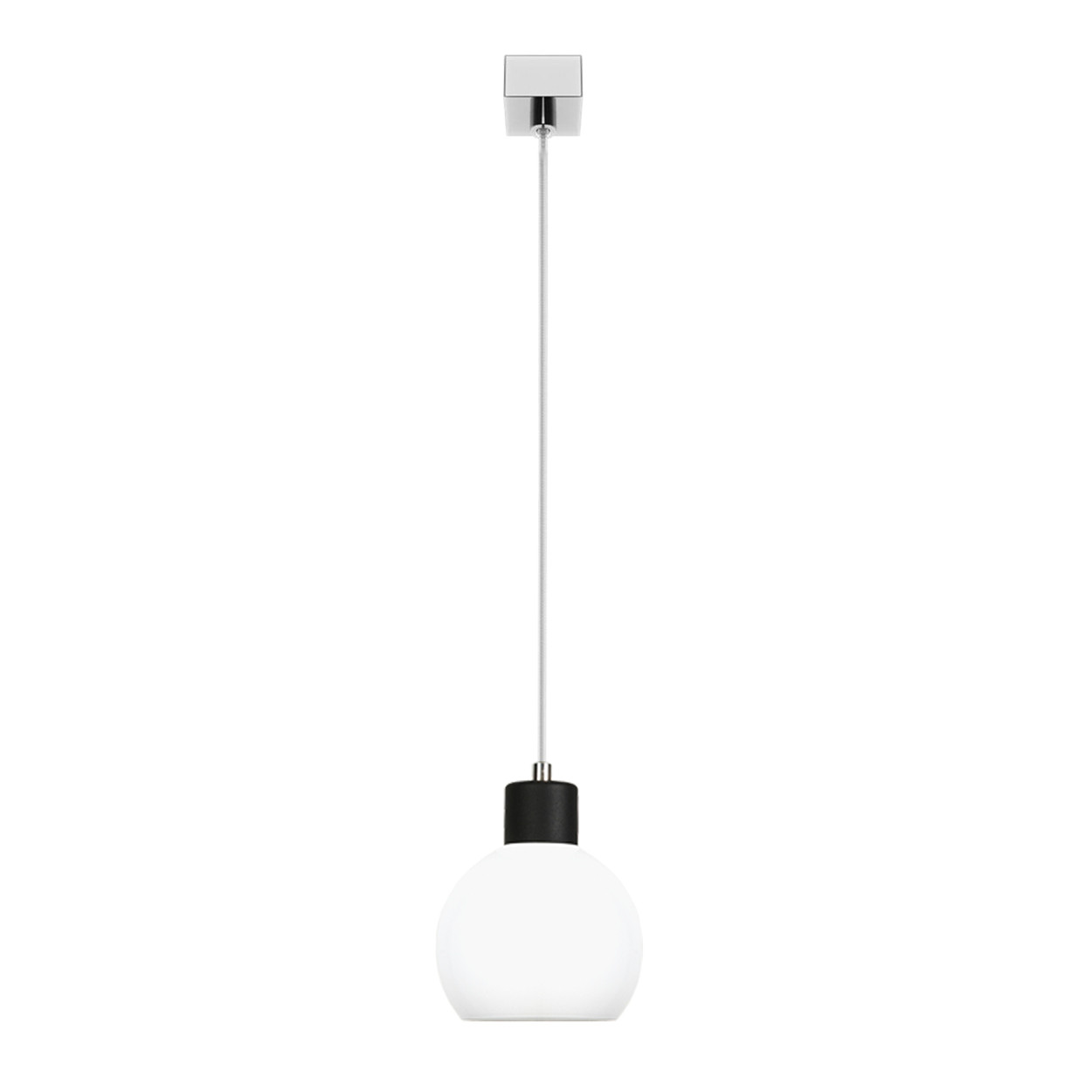 Lampa wisząca zwis EDYLIT biała kula glamour 1xE27 MOKA 14-115