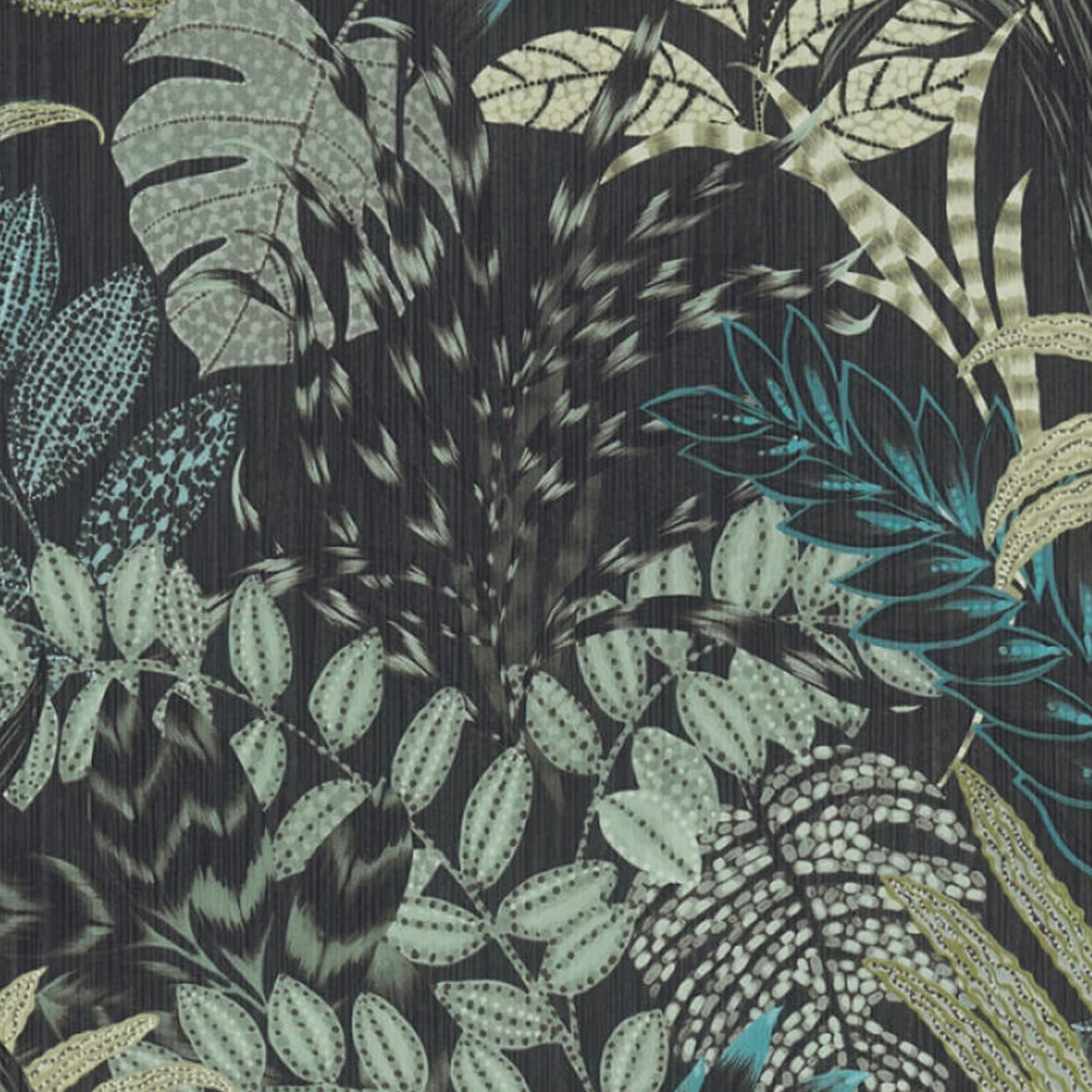 METROPOLITAN STORIES 2 - Papier peint en mur végétal papier bleu  x