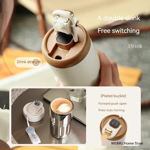 NNEOBA Bottle with LED Temperature Display Smart Thermos