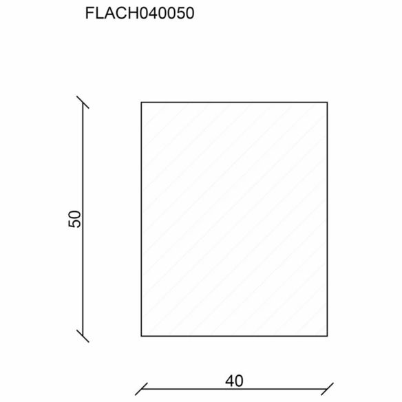 Flachleiste, Fichte- & Kieferholz natur, LxHxT: 200 x 5 x 4 cm