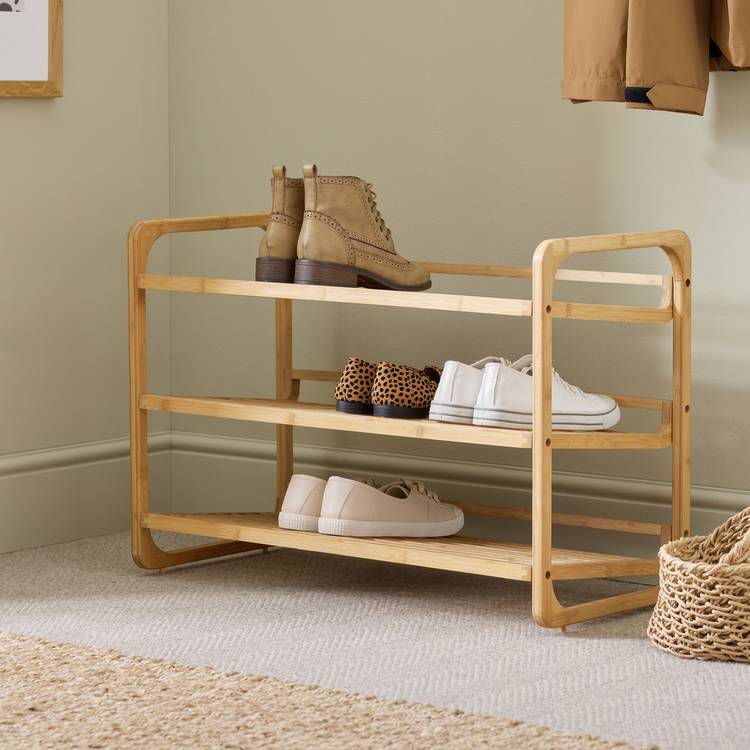 Habitat Belem 3 Shelf Shoe Storage Rack - Natural