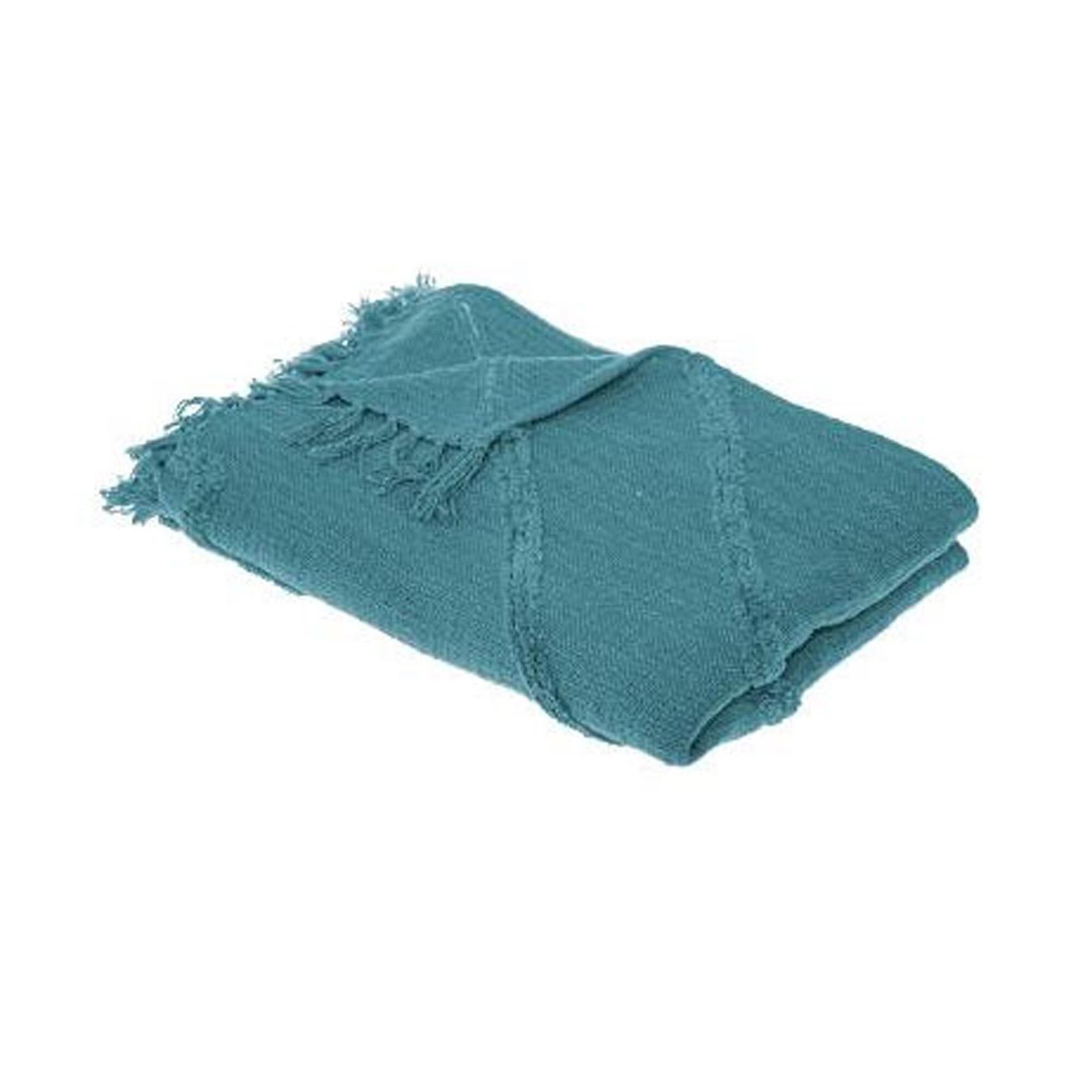 Manta INCA azul em algodão 130x180cm