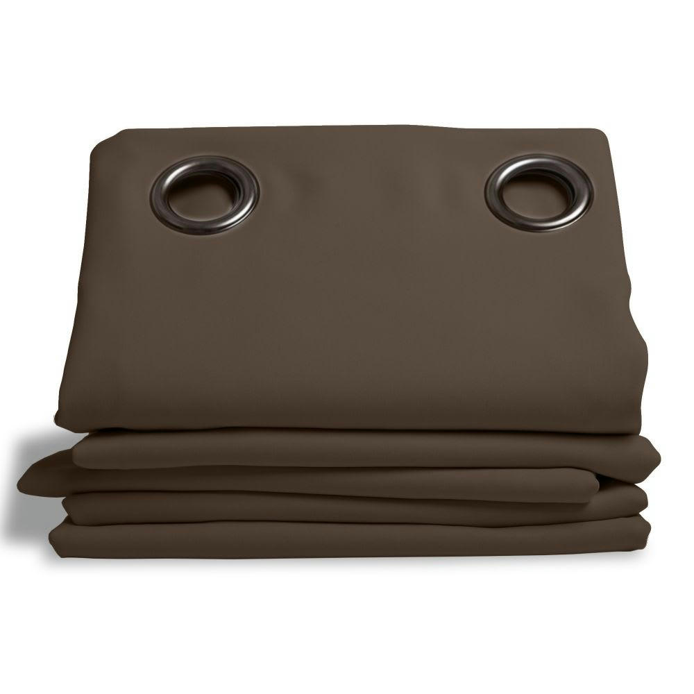 - Rideau occultant marron 140 x 260