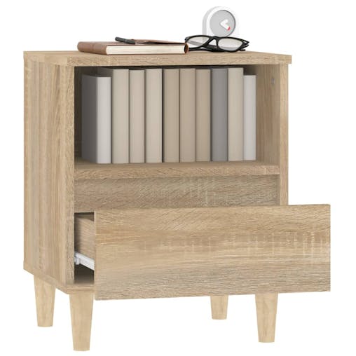 NNEVL Bedside Cabinets 2 pcs Sonoma Oak 40x35x50 cm