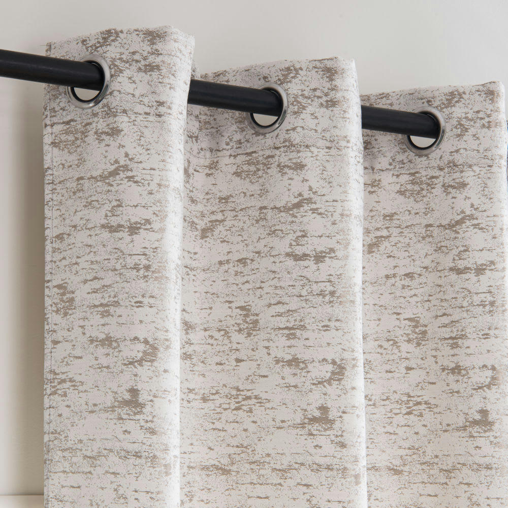 ANTOINE - Rideau à œillets gris clair à l'unité 140x270