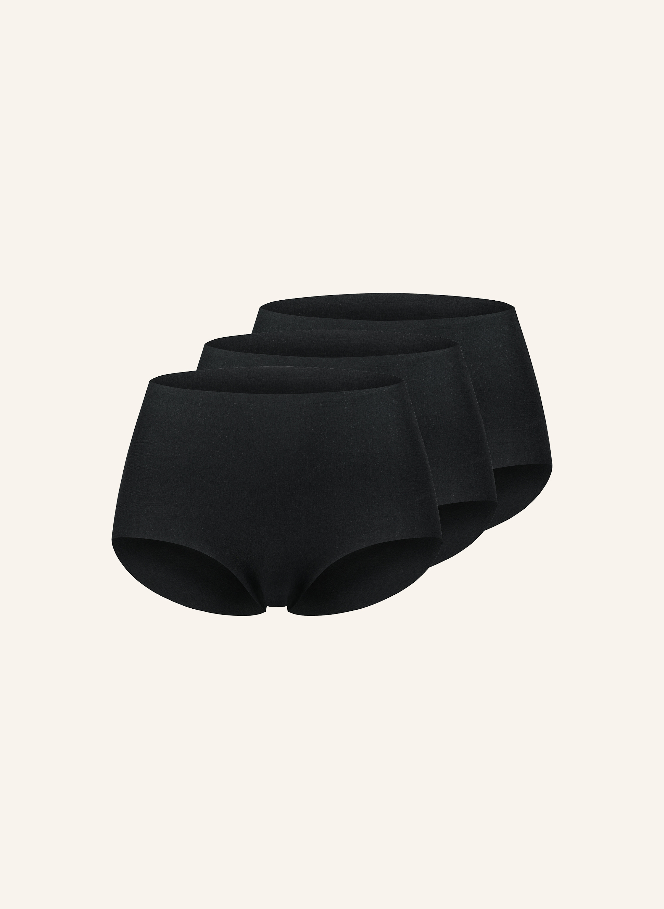 erlich textil 3er Pack Casual Cotton High Waist Slip mit Baumwolle (aus kontrolliert biologischem Anbau) - nahtlose Kanten