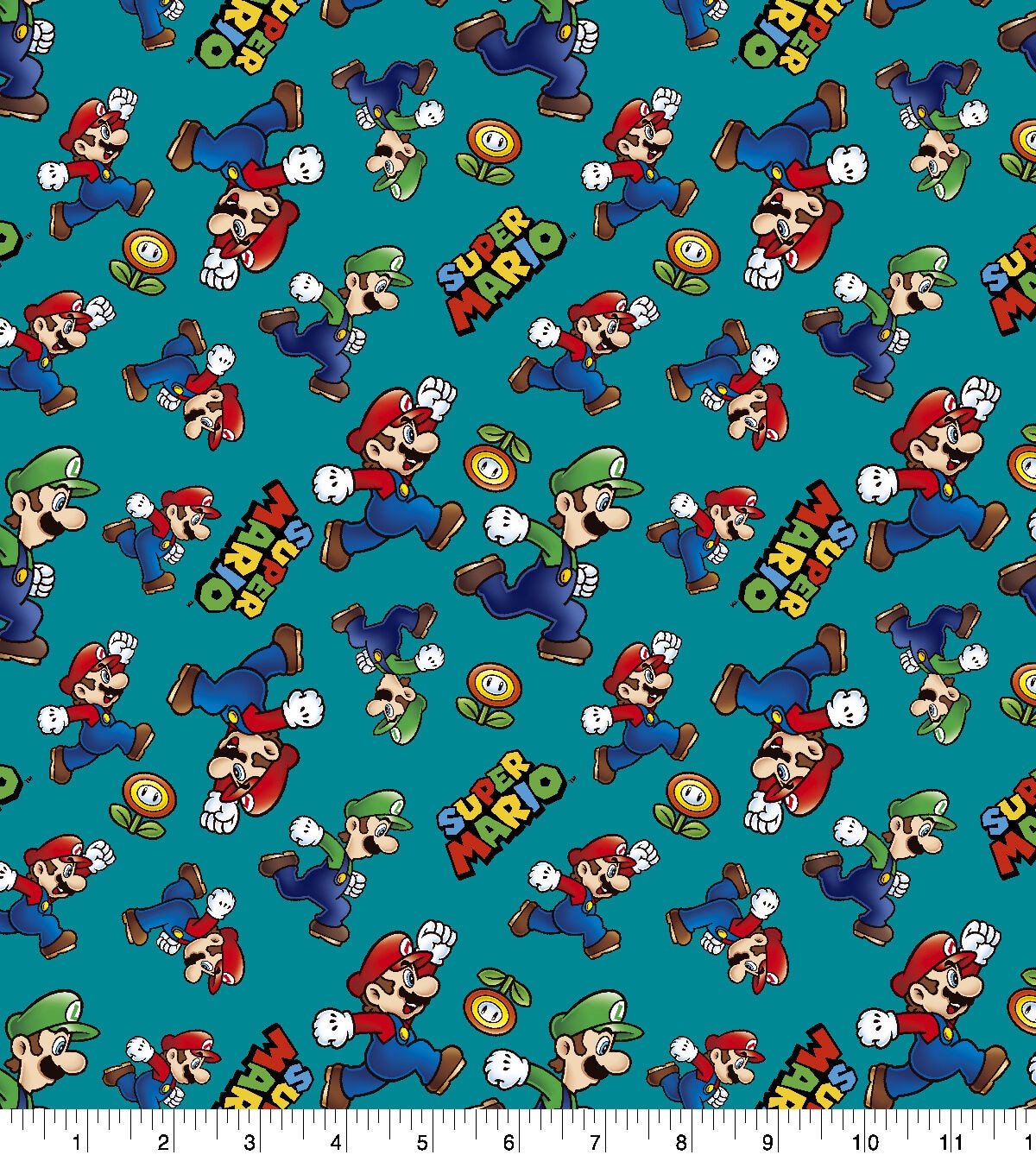 Nintendo Mario Luigi Toss Cotton Fabric