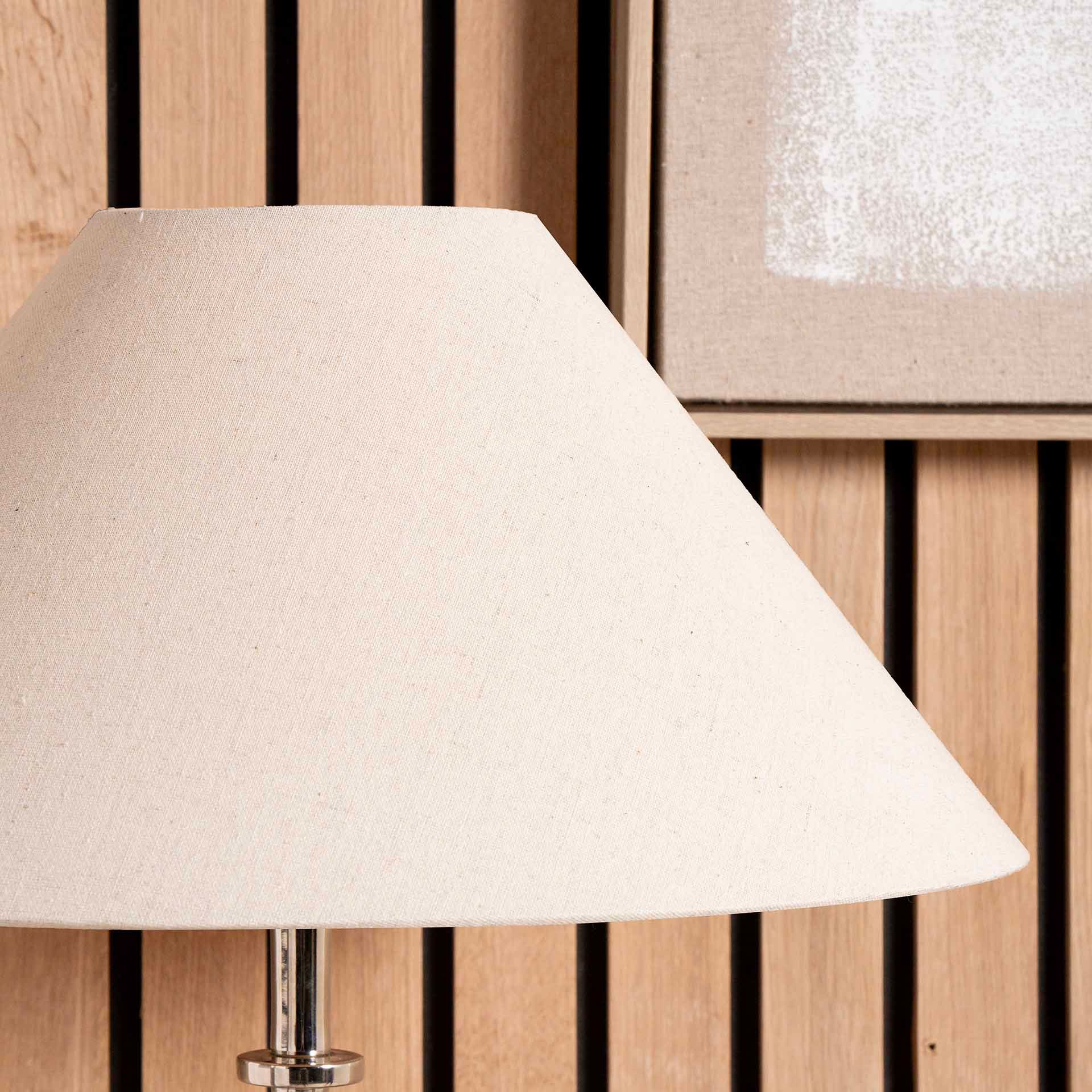 Ruma Natural Coolie Slubby Cotton Lamp Shade for Table Lamps and Floor Lamps