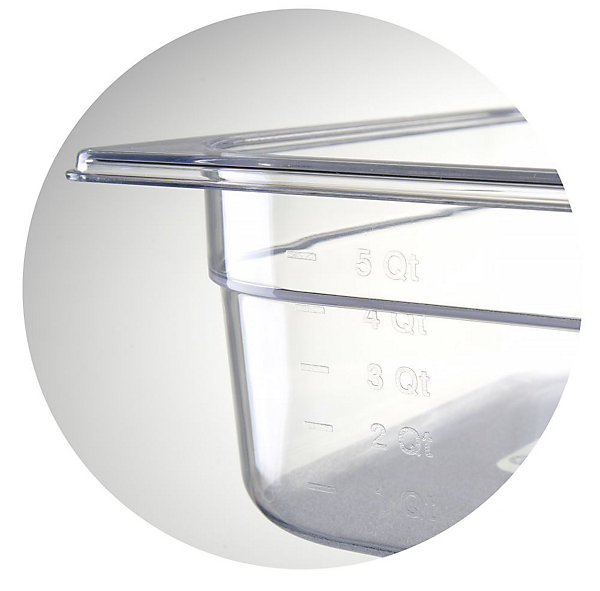 Bac Gastronorme Profi Line GN 1/2 6,5L Polycarbonate Transparent 325x265x(H)100 mm - Hendi