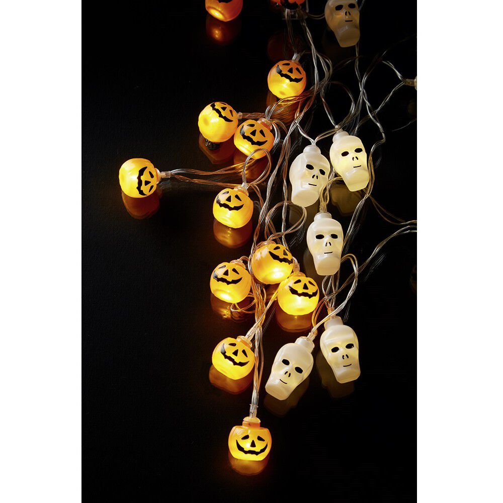 Guirlande lumineuse 12 led Halloween L165 cm (2 modèles)