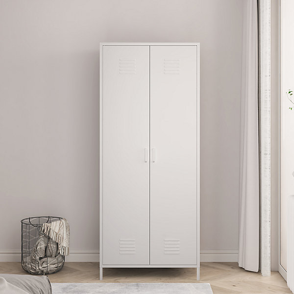 Armoire métallique Seinäjoki acier 180 x 76 x 50 cm blanc en.casa