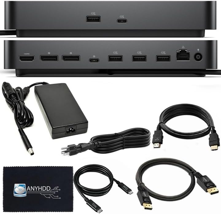 Dell Pro Smart Dock SD25 Bundle - 10Gbps  3 Year Warranty  Supports Dual/Triple Monitors & 4K Displays with 180W Power Supply  Anyhdd HDMI  DisplayPort  USB C Cable  Cloth - Docking Station