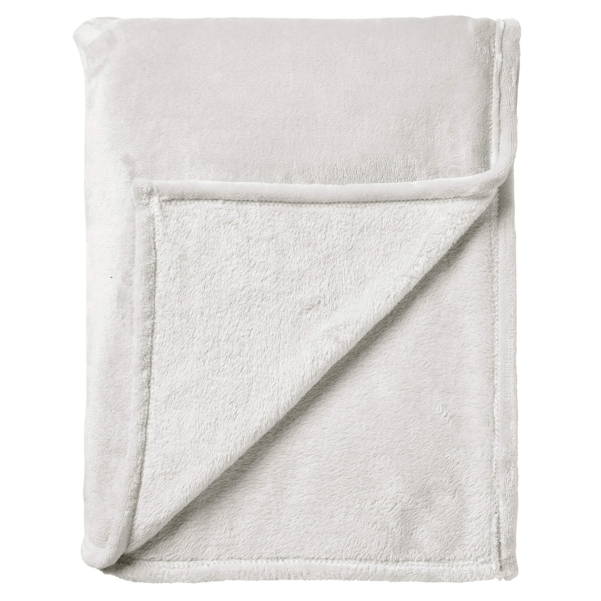 CHARLIE - plaid 200x220 cm - extra grote fleece deken - effen kleur - Snow White - wit