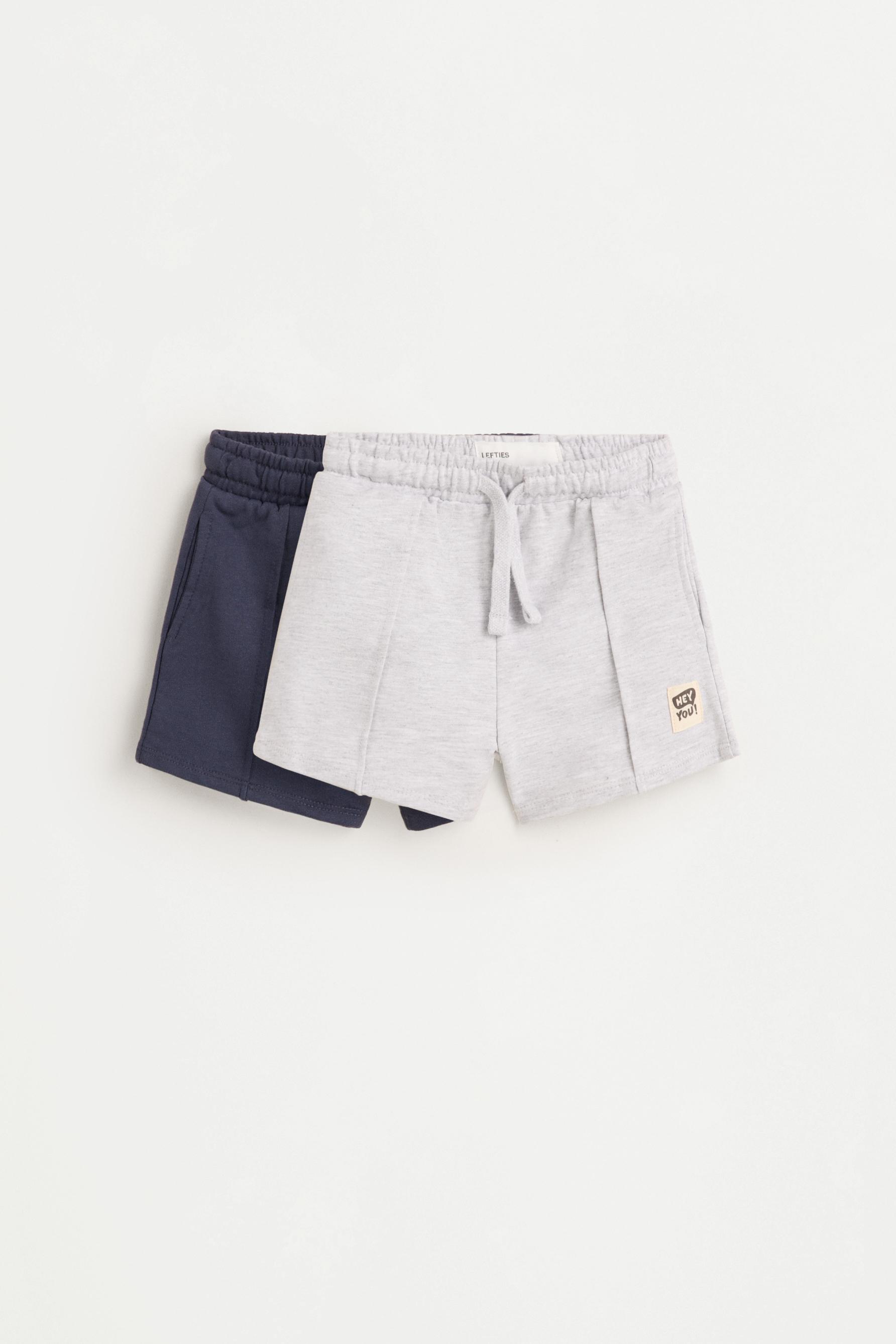 Pack 2 bermudas felpa lisas