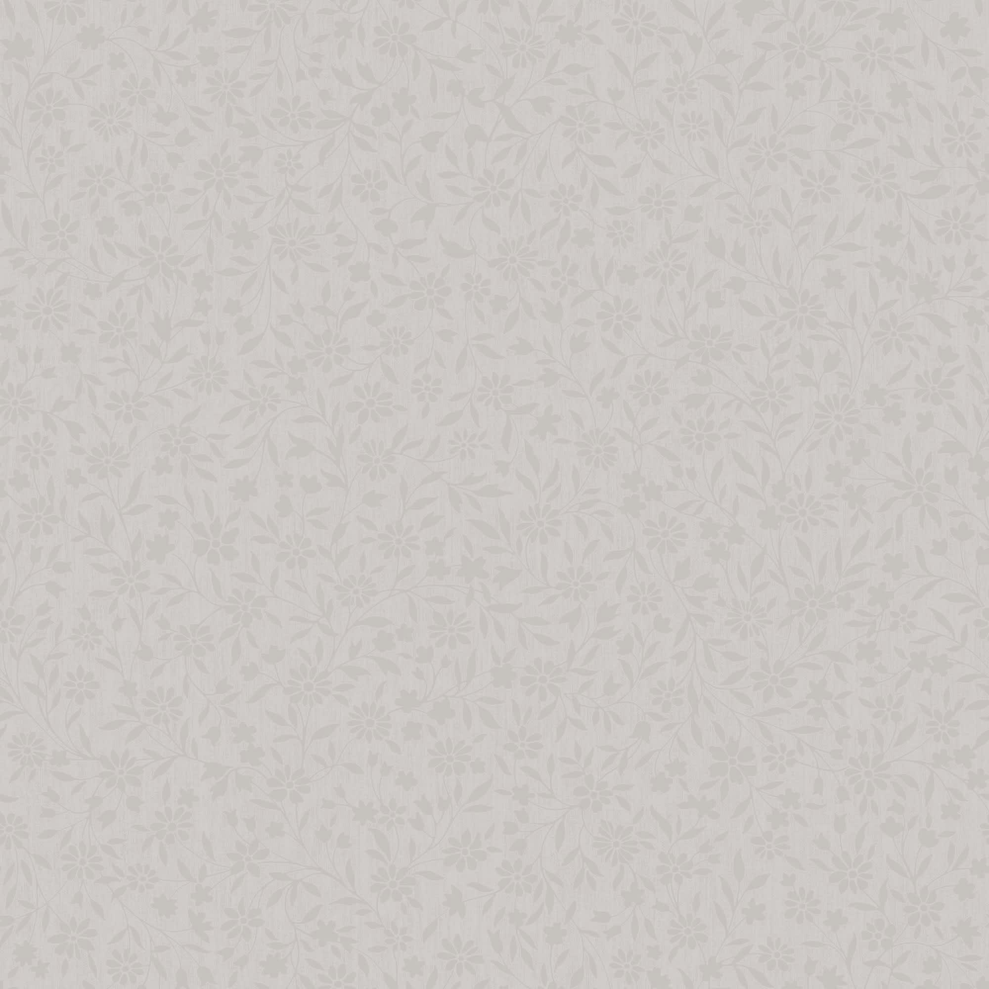 - Papier peint intissé tourbillon fleuri argent 1005x52cm