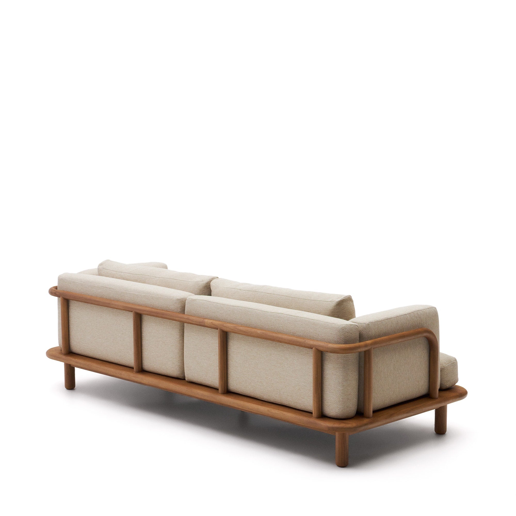 Kave Home - 3-zitsbank Turqueta van FSC 100% massief teakhout 230 cm