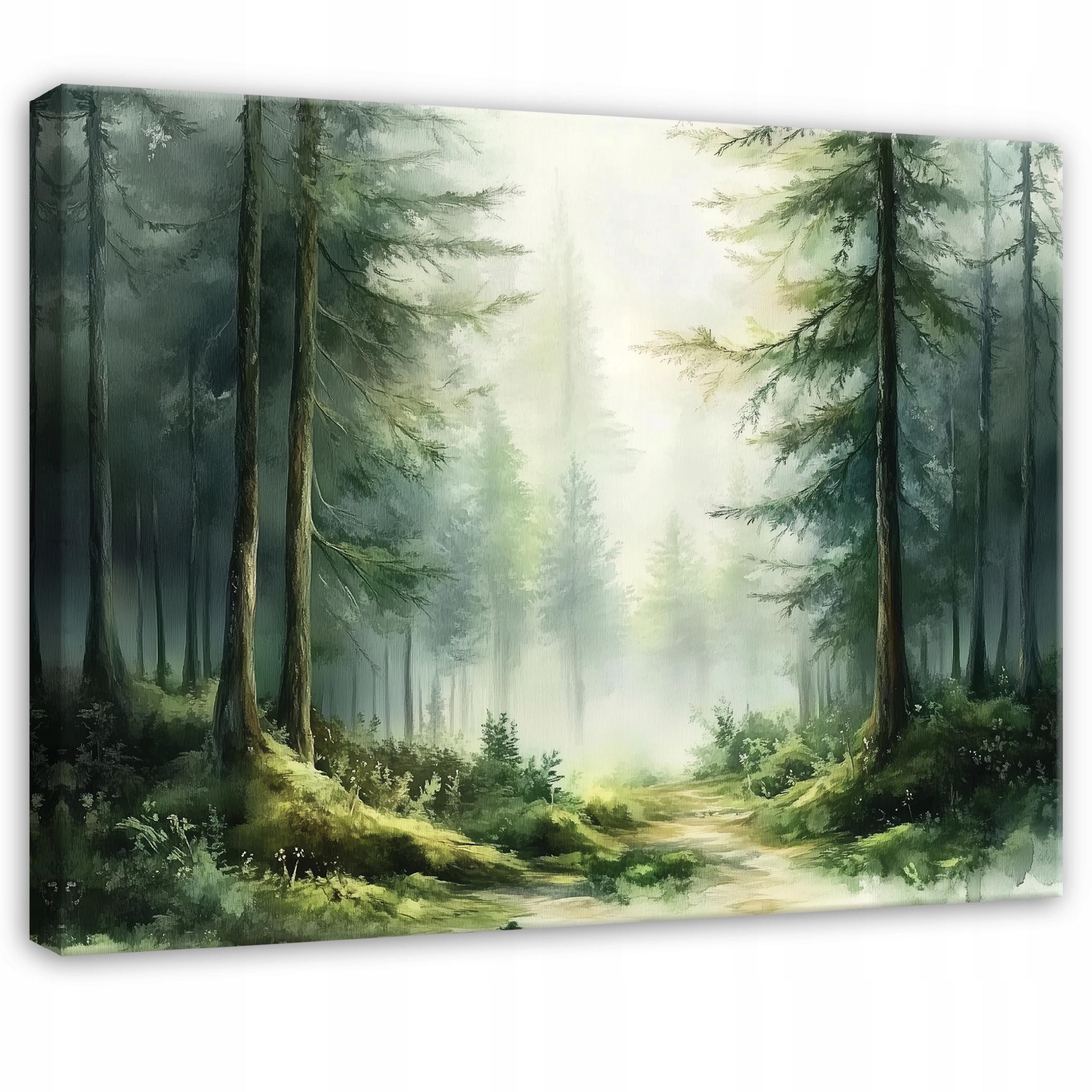 Obraz Las 3D Drzewa Natura Do Sypialni Salonu Kuchni Na Płótnie 60X40