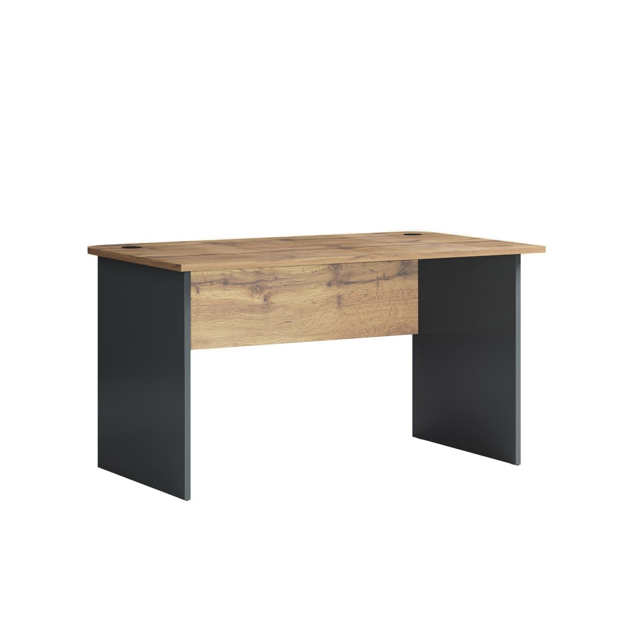 Biurko 139 cm Mat Antracyt i Dąb Wotan