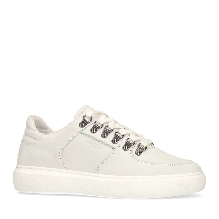 Manfield Off white nubuck sneakers